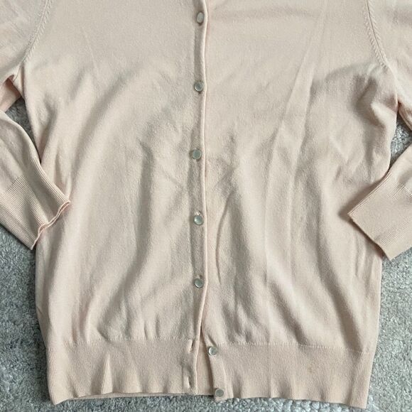 Ann Taylor Ann Round Neck Button Down Cardigan Petite - Picture 4 of 12